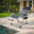 MoNiBloom Stable Folding Chair Outdoor Lounge Chair Beach Pool Lawn Recliner - Image 5