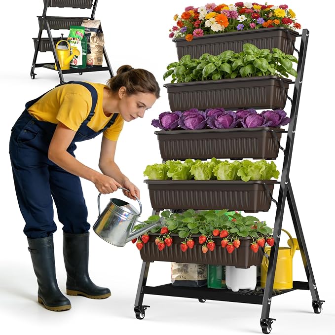 5-Tier Vertical Garden Bed Planter Boxes by Unknown