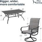PHI VILLA 7 Piece Patio Dining Set - Image 7