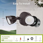 Philips 44W 3500LM ‌LED Security Flood Light‌ ‌Outdoor‌，Switch Controlled - Image 7