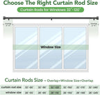 Time Forest Black Curtain Rods for Windows 32 to 120 Inch, 1 Inch Diameter - Image 7