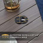 VICLLAX Round Patio Table with Adjustable Umbrella Hole, All Weather Outdoor - Image 4