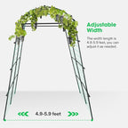 VIVOSUN 7Ft. Arch Trellis for Climbing Plants, Lightweight Metal Plant Support - Image 5