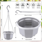 Roshtia 50 Pcs 5.9 inch Plastic Hanging Plant Pots - Image 2