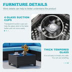 Outdoor Wicker Patio Furniture Set, Rattan Sectional Sofa Set - Image 4