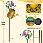 Solar Watering Can Lights Outdoor Garden Decor, Large Butterfly Hanging Lantern - Image 7