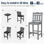 nalone Outdoor Bar Stools Set of 2, HDPE Tall Adirondack Chairs Bar Chairs - Image 7