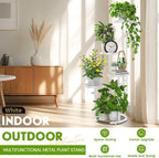 TOSKING 5 Tier Metal Plant Stand Indoor, Plant Shelf, Corner Shelf Flower Pot - Image 9