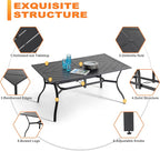 NUU GARDEN 6-Person Outdoor Dining Table, All Weather Patio Table - Image 6