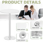 Flamaker Round Bistro Pub Table Modern Style Metal Base MDF Top Cocktail Bar - Image 4