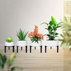 4 Pcs Three Legs Adjustable Metal Plant Stand - Image 2