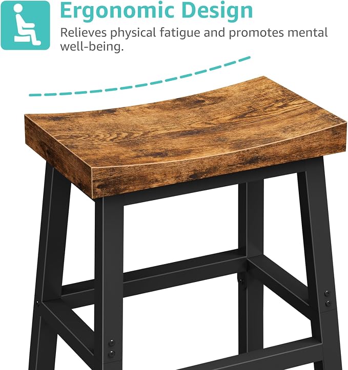Rustic Bar Stools, 24 Inch Barstools, Counter Height Stools - Image 7