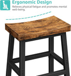 Rustic Bar Stools, 24 Inch Barstools Set of 2, Counter Height Stool - Image 7