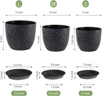 Large Flower Pots 12/10/9 inch, Plant Pots - Image 3