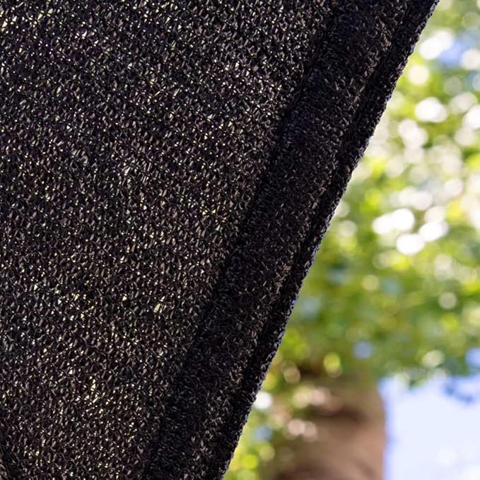 Amgo Custom Size 9' x 16' x 18.4' Black Right Triangle Sun Shade Sail Order to - Image 8