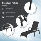 Giantex Patio Lounge Chair, Outdoor Chaise Lounge - Image 4