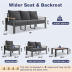 Aoxun Aluminum Patio Furniture Set - Image 7