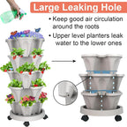 GameXcel Vertical Planter, 5 Tier Stackable Strawberry Planter - Image 6