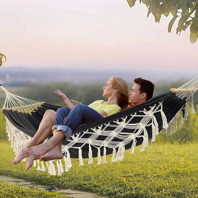 Hammock Hanging Swing Double Max 500lbs Macrame - Image 7