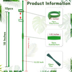 Plant Stakes 18Inch, HAINANSTRY Adjustable Length Garden Stakes, Plant Stakes - Image 2