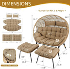 NICESOUL Indoor Outdoor Double Egg Chair - Image 3