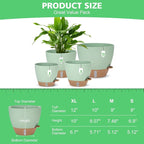 12" 10" 9" 8" Self Watering Pots - Image 2