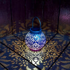 2 Pack Outdoor Solar Hanging Lantern Lights Metal LED Decorative Lamp - Image 6