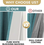 H.VERSAILTEX Linen Blackout Curtains 45 Inches Long 100% Absolutely Blackout - Image 3