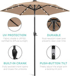Best Choice Products 7.5ft Outdoor Solar Market Table Patio Umbrella - Image 5