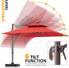 9' X 12' Cantilever Outdoor Patio Umbrellas - Image 7