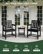 Set of 2 Weatherproof Patio Chairs - Image 4