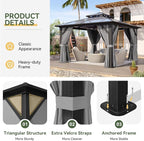 Aoxun 12'x12' Hardtop Gazebo, Aluminum Frame Permanent Pavilion - Image 6