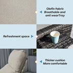 Outdoor Recliner Chairs Set of 2 Reclining Patio Chairs - Image 4