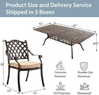 9-Piece Cast Aluminum Patio Furniture, Outdoor Dining Sets - Image 3