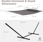 SUNCREAT Hammock with Stand 2 Person Heavy Duty, Freestanding Hammock with - Image 6