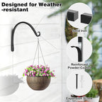 Gtongoko 2 Pack 10 Inch Plant Hangers Outdoor Metal, Plant Hooks - Image 3