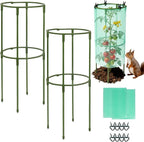 17.7" H Plant Support Stake Cage, Round Plant Support Garden Flower Stakes by Unknown
