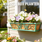 2 Pack 24 Inch Window Boxes Planter Railing Planters Box - Image 4