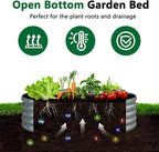 zizin 2 Pack Galvanized Raised Garden Bed Metal Round Raised Garden Beds - Image 3