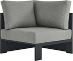 Modway Tahoe Aluminum Outdoor Sectional Corner Chair Gray - Image 3