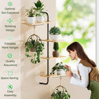 YUOROS Window Shelf for Plants, 4-Tier Rotating Window Sill Plant Shelves Stand - Image 4