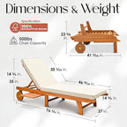 IDZO Upgraded Cushion Outdoor, 500lbs Capacity Patio Pool Loungers, Stackable - Image 2