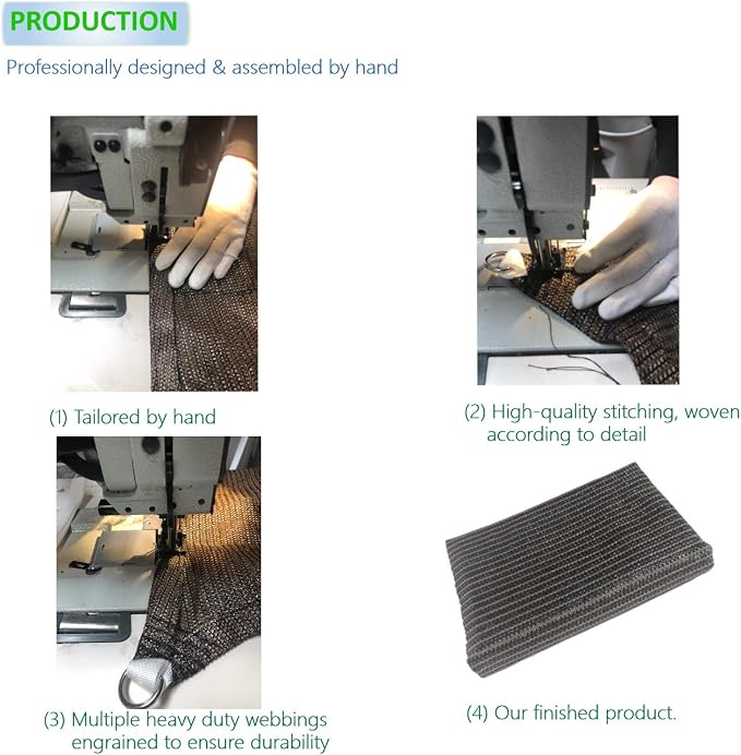 Eden's Decor Straight Flat-Edged Sun Shade Sail Rectangular 13' x 15' Beige - Image 4