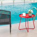 danpinera Outdoor Side Tables, Weather Resistant Steel Patio Side Table - Image 8