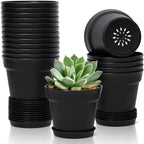 T4U 4 Inch Plant Pots 18-Pack, Small Flower Pots by T4U