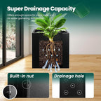 Galvanized Steel Black Planter Box Square 28 in Metal Large Planter Box Outdoor - Image 4