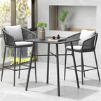 C-Hopetree 41" Counter Height Bar Table, Square Metal Pub Bistro Cocktail Table - Image 7