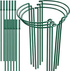 6 Pack 32 or 16 inch Adjustable Plant Support Stakes, Heavy-Duty Half Round by HiGift