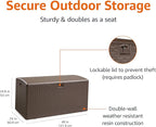 Amazon Basics Outdoor Storage Deck Box, Weather-Resistant, 99 Gallon, - Image 3