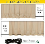 NICETOWN 2 Panels Weighted Blackout Cabana Curtains Outdoor Patio, W52 x L84 - Image 6